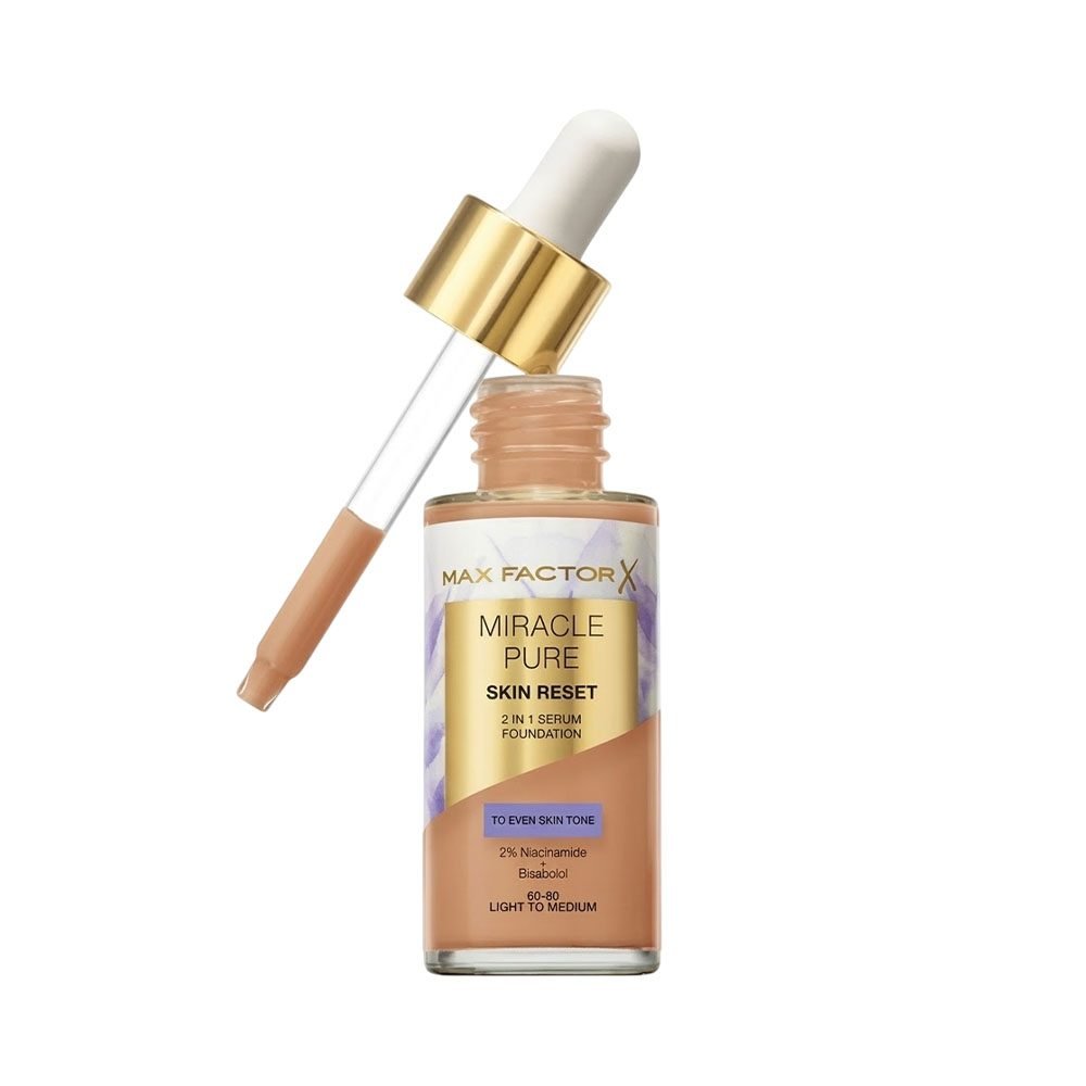BASE MAX FACTOR MIRACLE PURE SKIN RESET 2 IN 1 LIGHT TO MEDIUM 30 ML